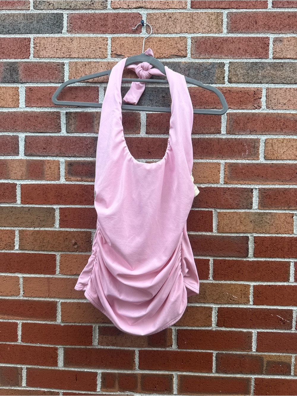 Miraclesuit Pink Halter One Piece Swimsuit Size 8 Ruched Tummy Control
